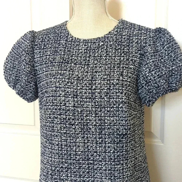 Kate Spade Tweed Navy Blue and White Dress - Picture 5 of 9